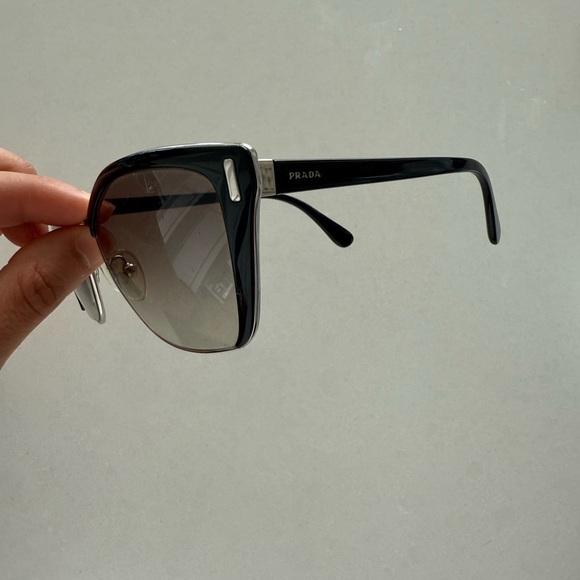 Prada Black and Silver Sunglasses - Picture 1 of 2